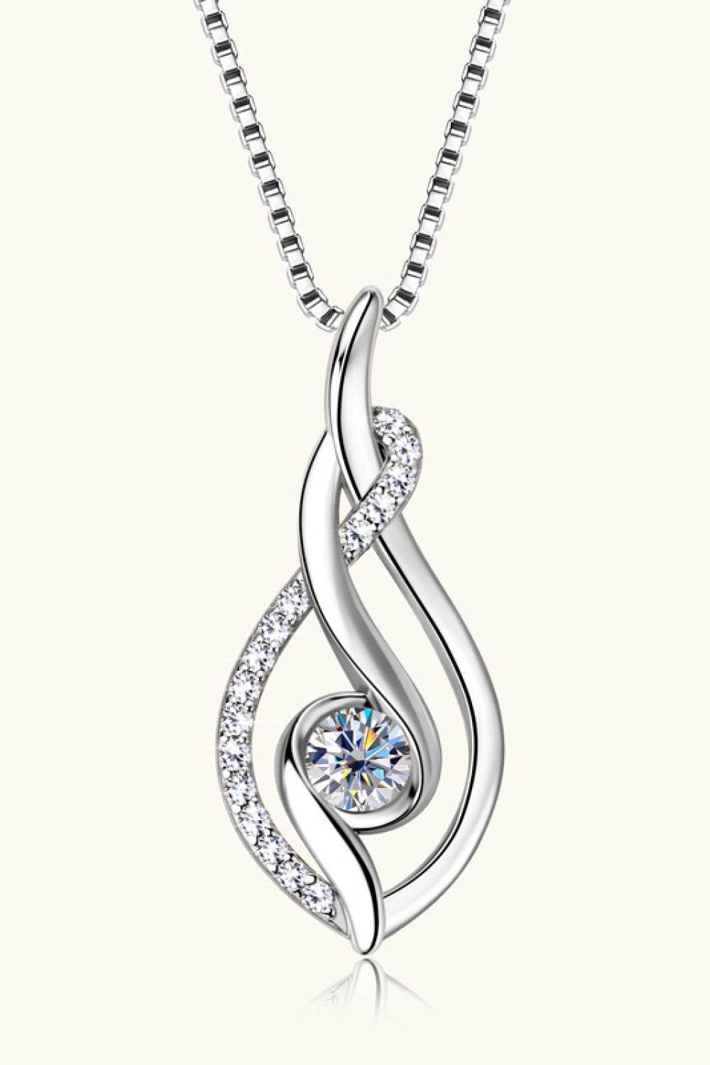 Moissanite 925 Sterling Silver Necklace - Swiss Jewellers