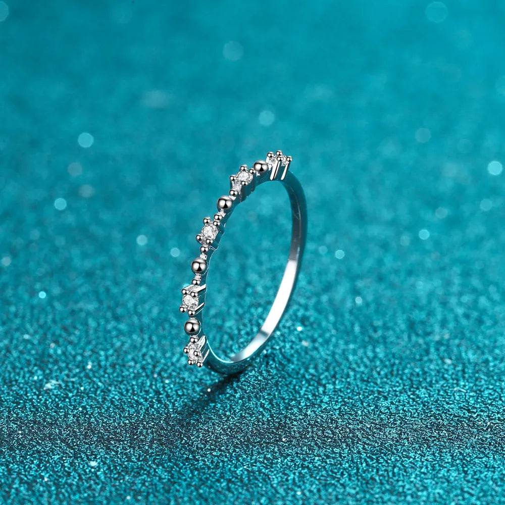 Moissanite 925 Sterling Silver Ring - Swiss Jewellers