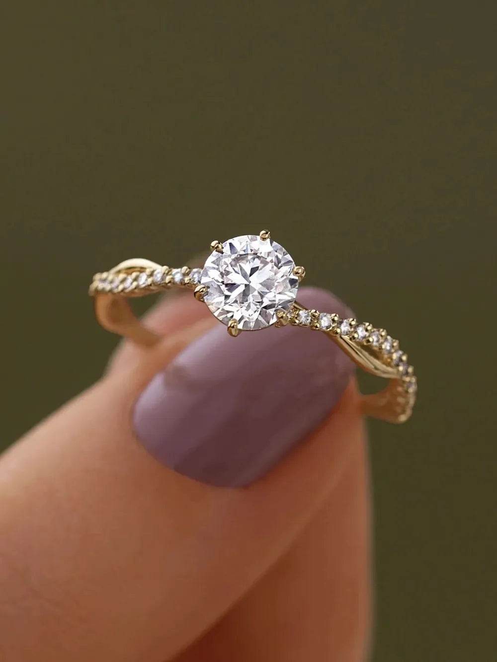 925 Sterling Silver Inlaid Zircon Ring - Swiss Jewellers