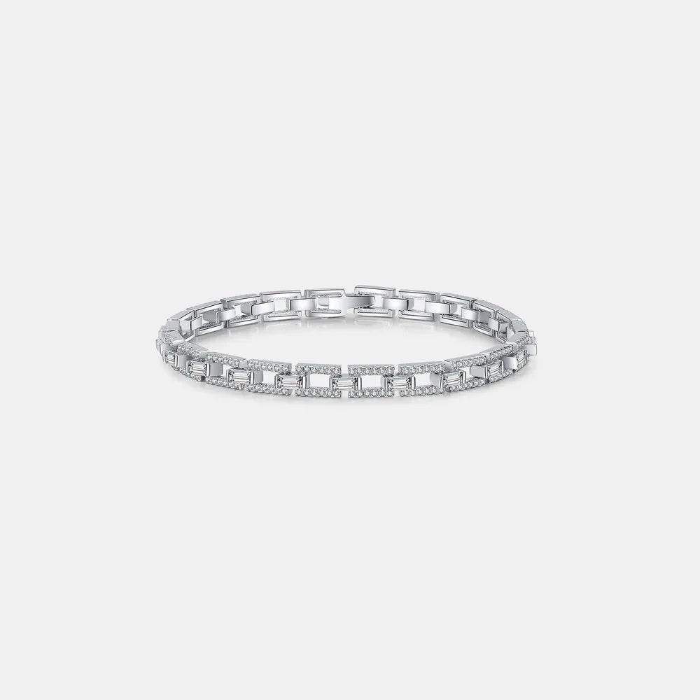3.2 Carat Moissanite 925 Sterling Silver Bracelet - Swiss Jewellers
