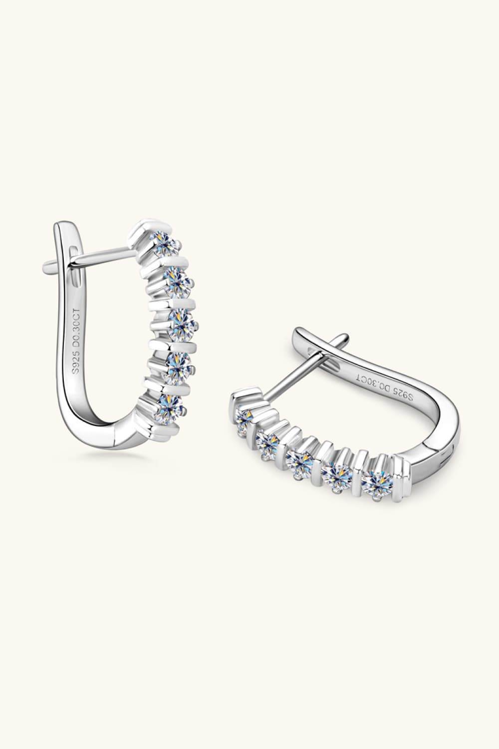 Moissanite 925 Sterling Silver Earrings - Swiss Jewellers