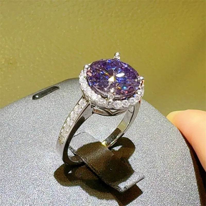 3 Carat Moissanite Zircon 925 Sterling Silver Ring - Swiss Jewellers