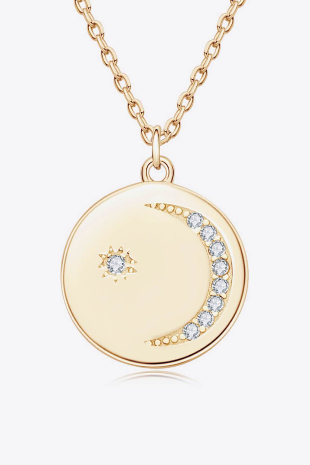 Moissanite Round Pendant Necklace - Swiss Jewellers