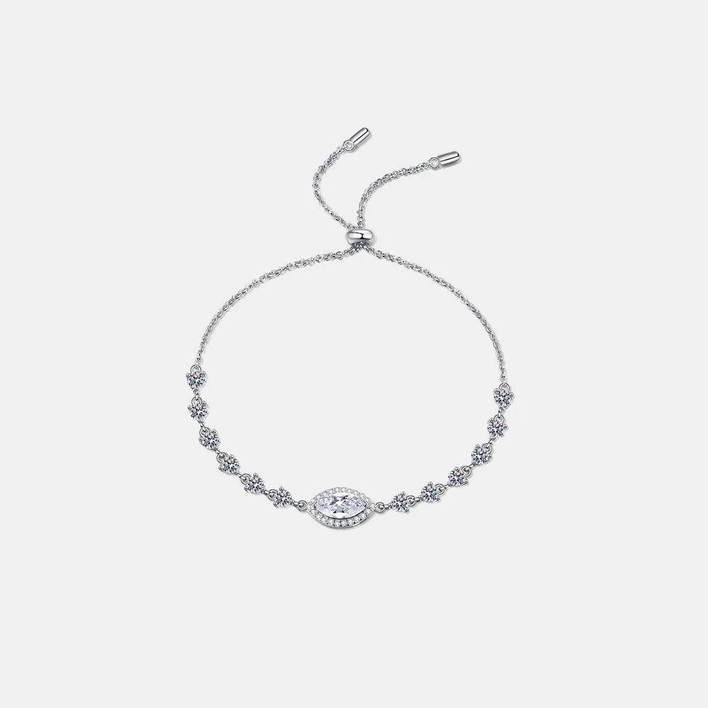 1 Carat Moissanite 925 Sterling Silver Bracelet - Swiss Jewellers