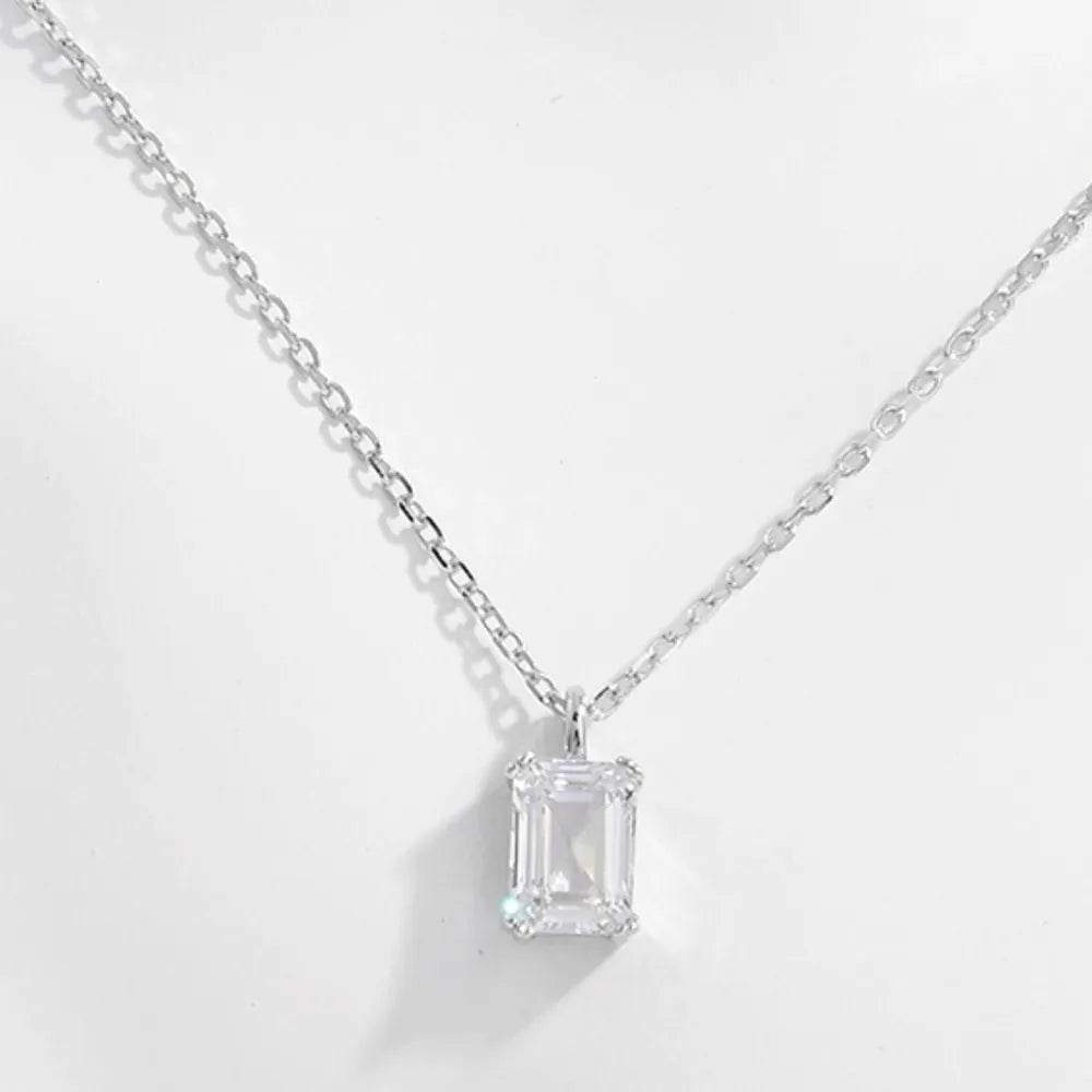 925 Sterling Silver Zircon Pendant Necklace - Swiss Jewellers
