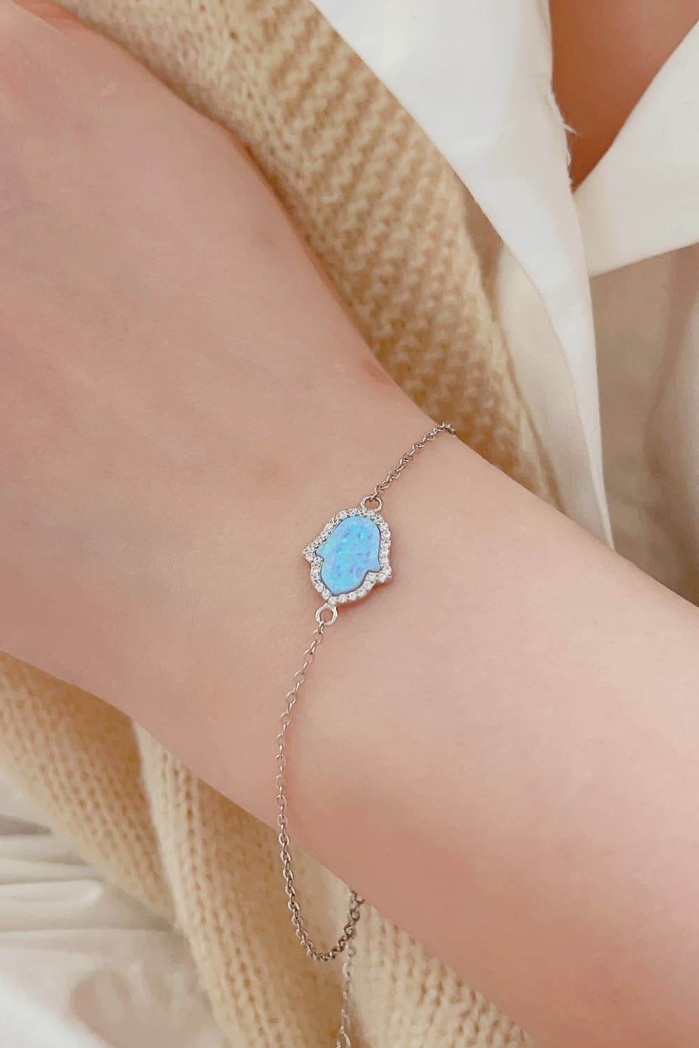 Opal 925 Sterling Silver Bracelet - Swiss Jewellers
