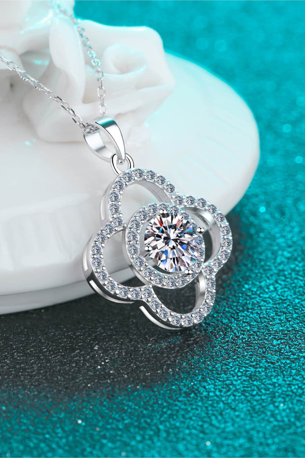 1 Carat Moissanite 925 Sterling Silver Necklace - Swiss Jewellers