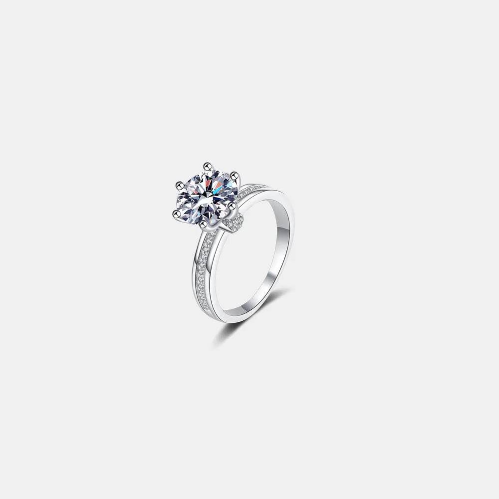 3 Carat Moissanite 925 Sterling Silver Ring - Swiss Jewellers