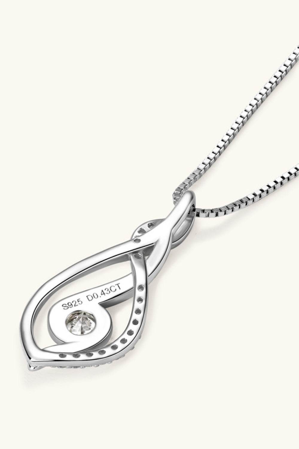 Moissanite 925 Sterling Silver Necklace - Swiss Jewellers