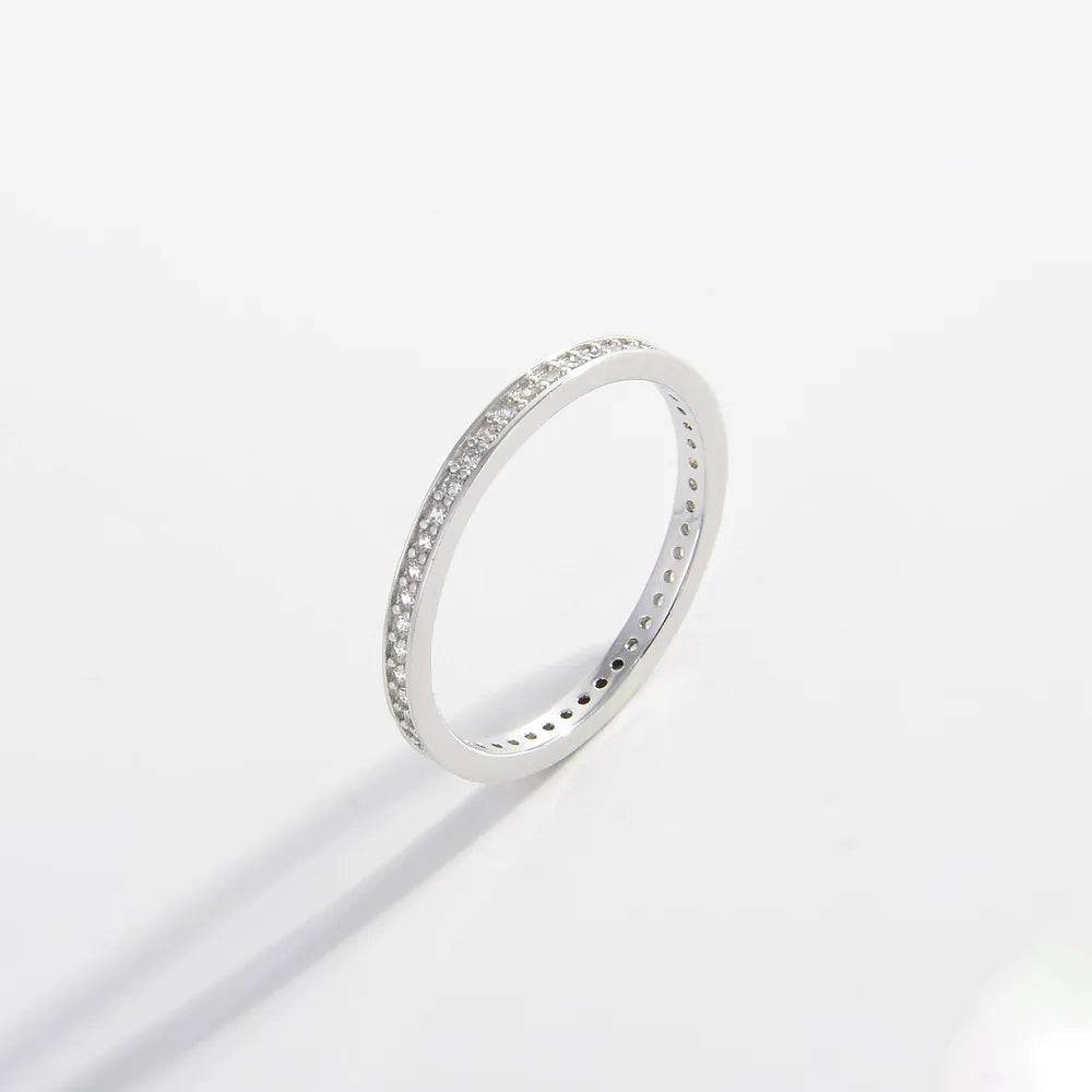925 Sterling Silver Inlaid Zircon Ring - Swiss Jewellers