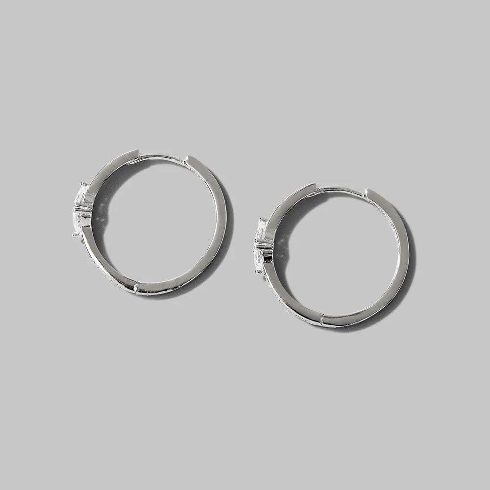 Inlaid Zircon 925 Sterling Silver Earrings - Swiss Jewellers