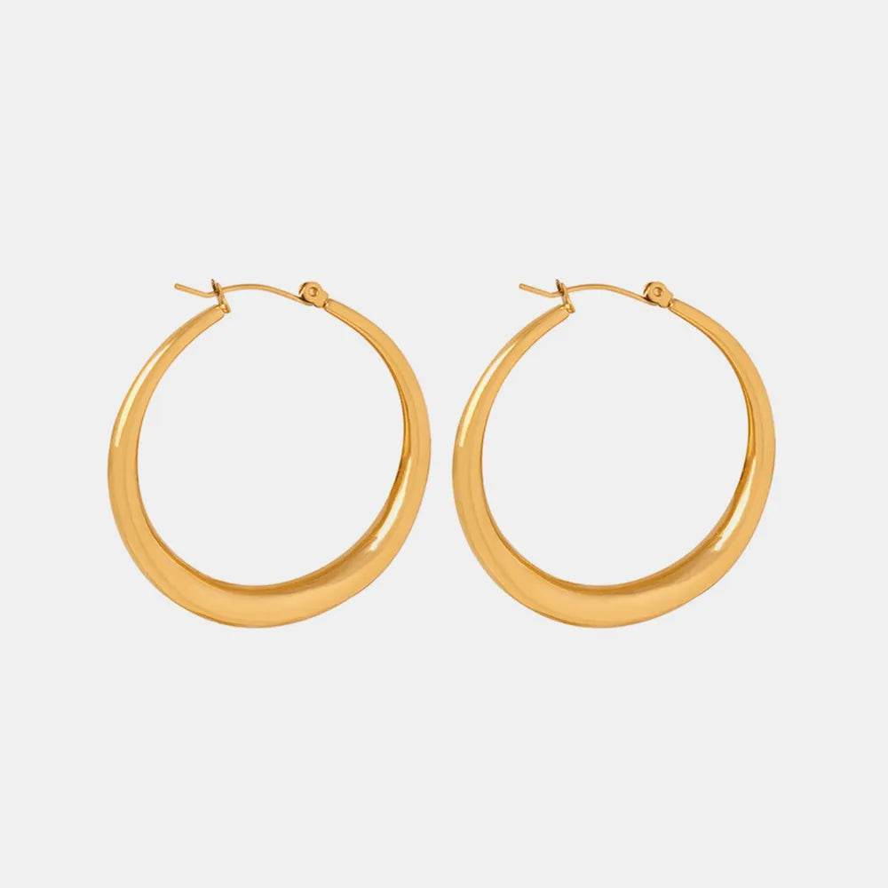 18K Gold-Plated Hoop Earrings - Swiss Jewellers
