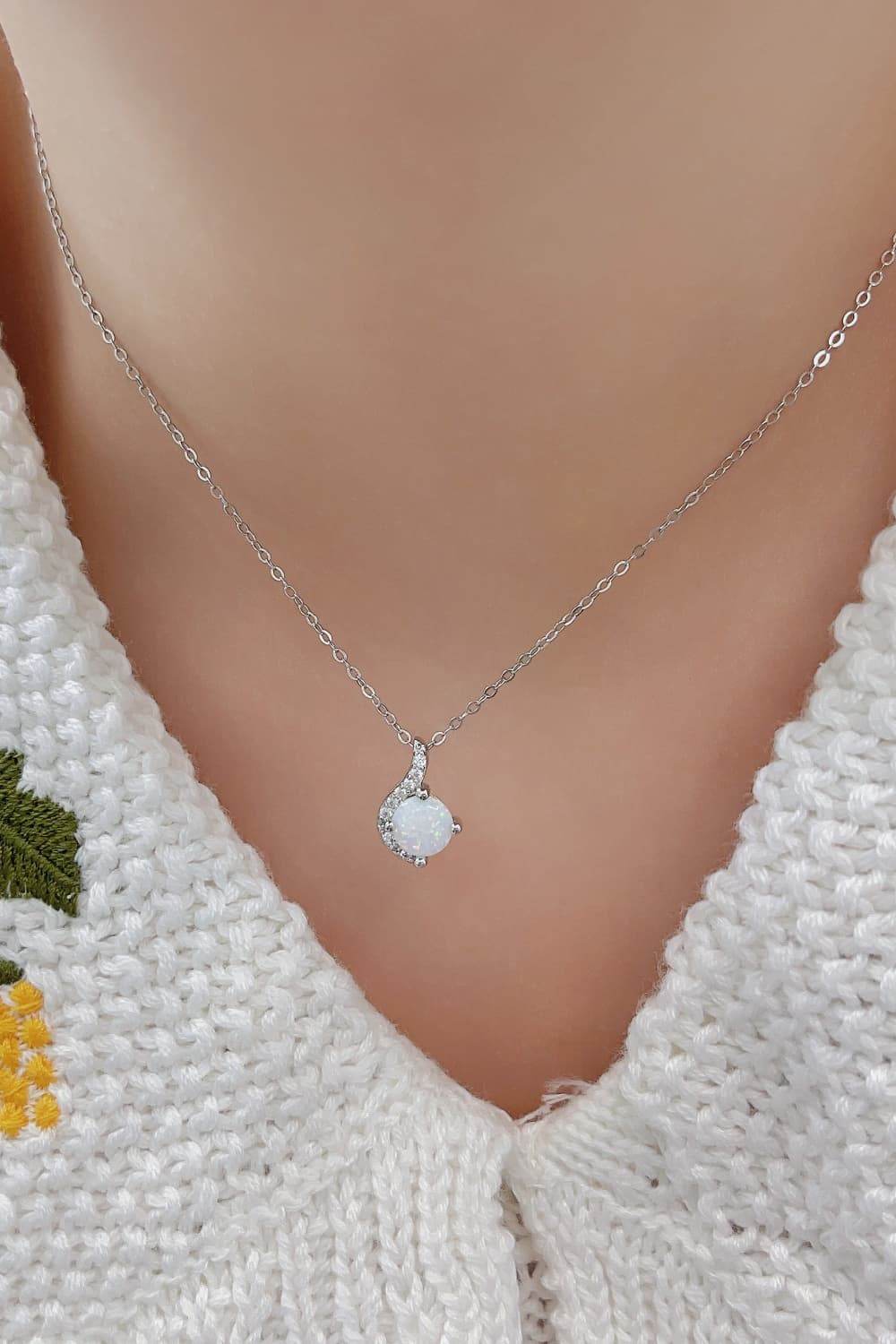 Sweet Beginnings Opal Pendant Necklace - Swiss Jewellers