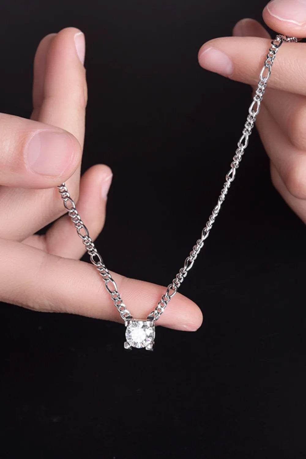 2 Carat Moissanite 925 Sterling Silver Pendant Necklace - Swiss Jewellers