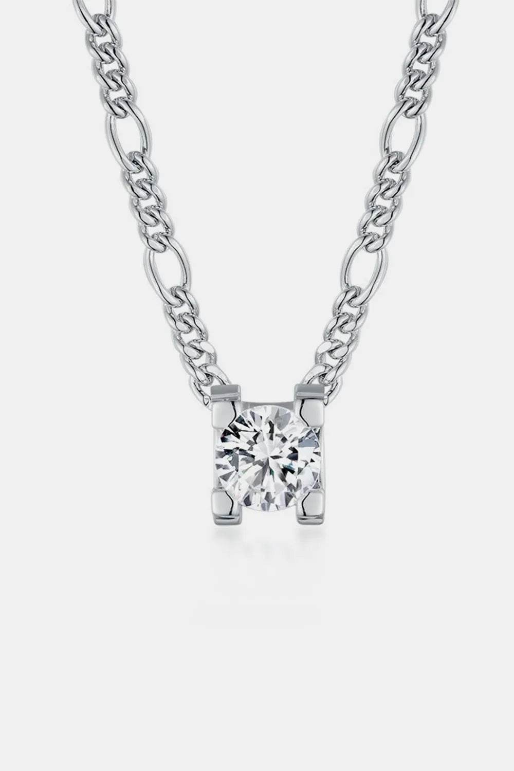2 Carat Moissanite 925 Sterling Silver Pendant Necklace - Swiss Jewellers