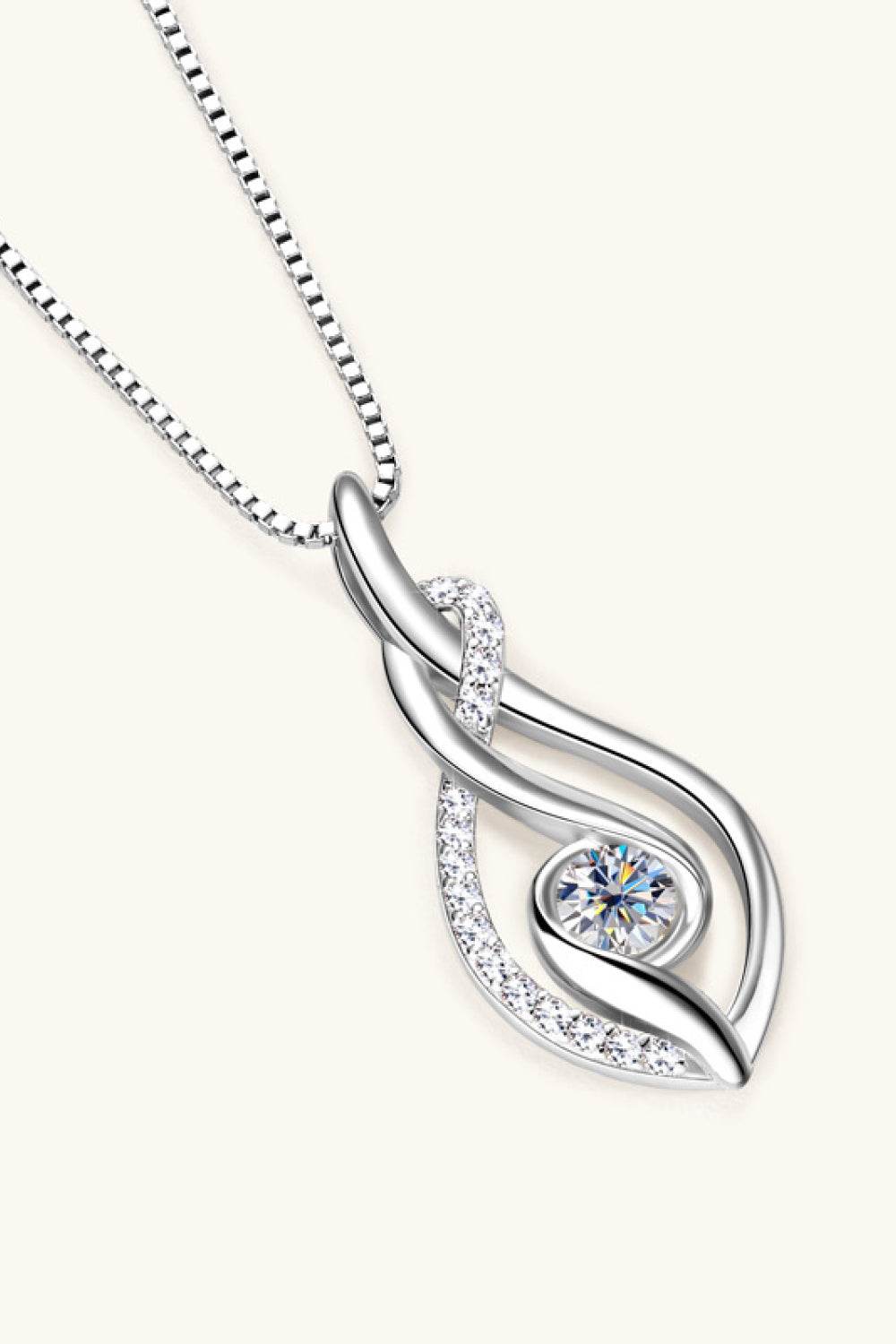 Moissanite 925 Sterling Silver Necklace - Swiss Jewellers