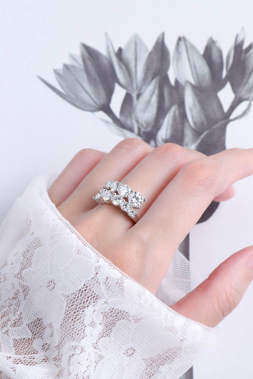 Adored Moissanite 925 Sterling Silver Ring - Swiss Jewellers