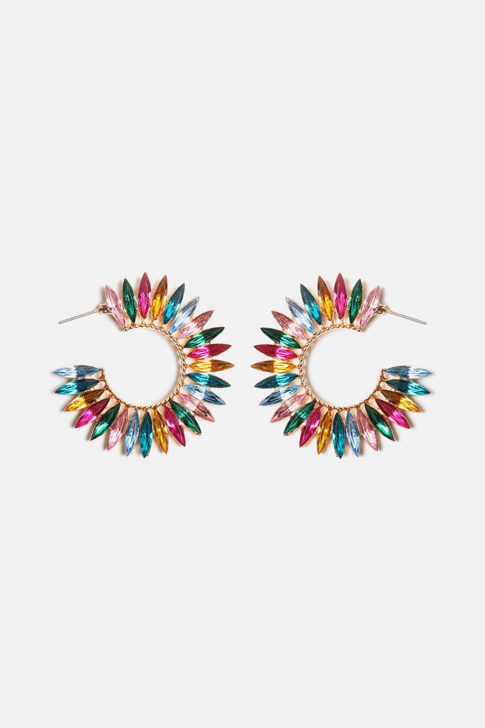 Zinc Alloy Acrylic C-Hoop Earrings - Swiss Jewellers