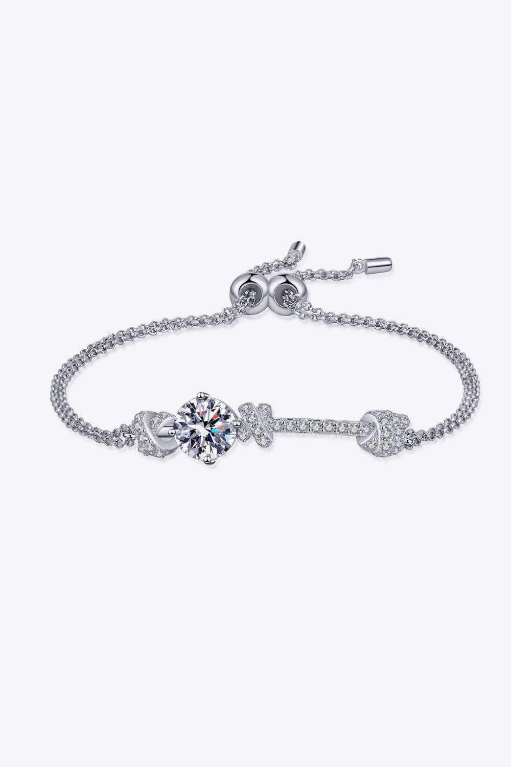 2 Carat Moissanite 925 Sterling Silver Bracelet - Swiss Jewellers