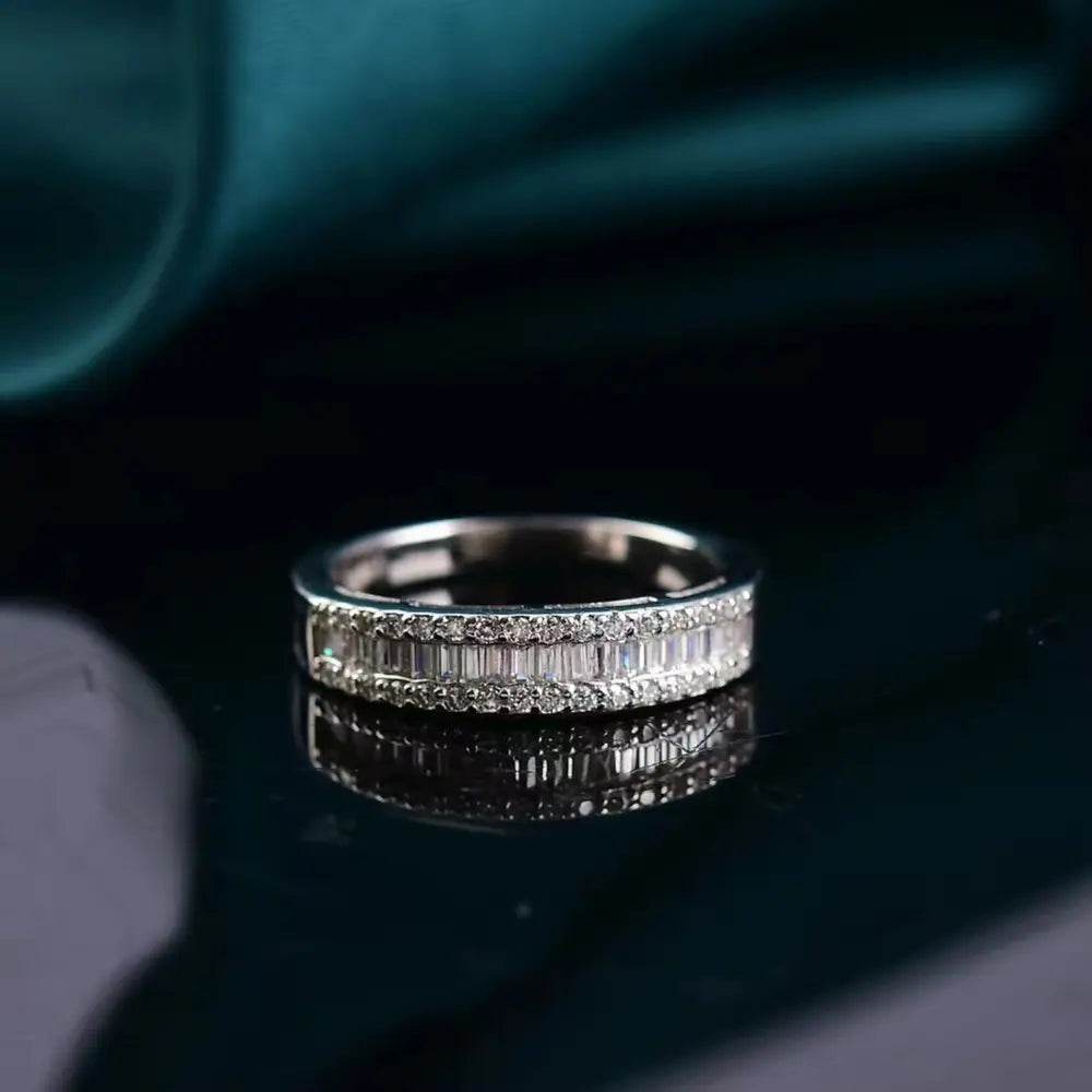 Moissanite 925 Sterling Silver Ring - Swiss Jewellers