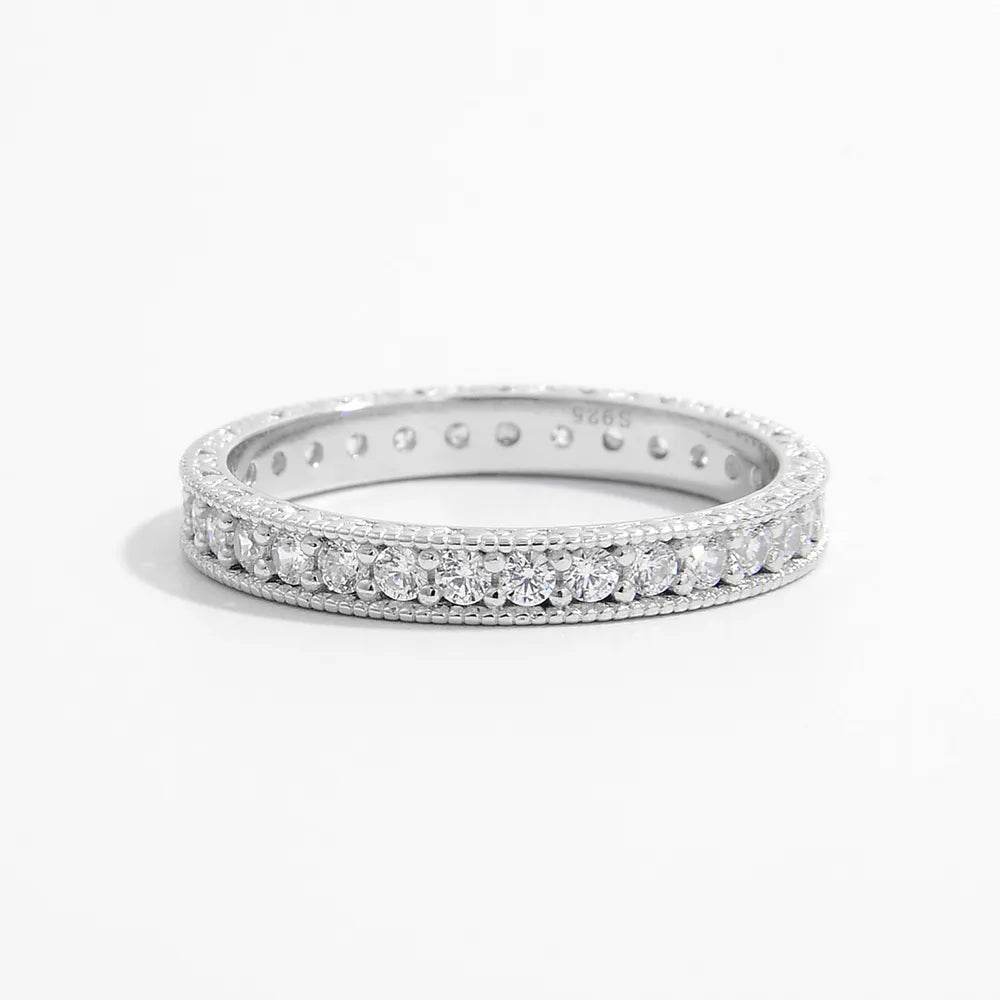 925 Sterling Silver Zircon Ring - Swiss Jewellers