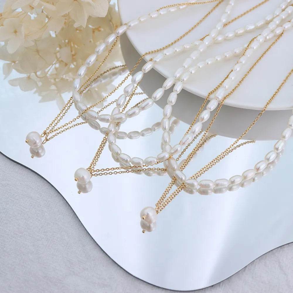 Double-Layered Freshwater Pearl Necklace - Swiss Jewellers