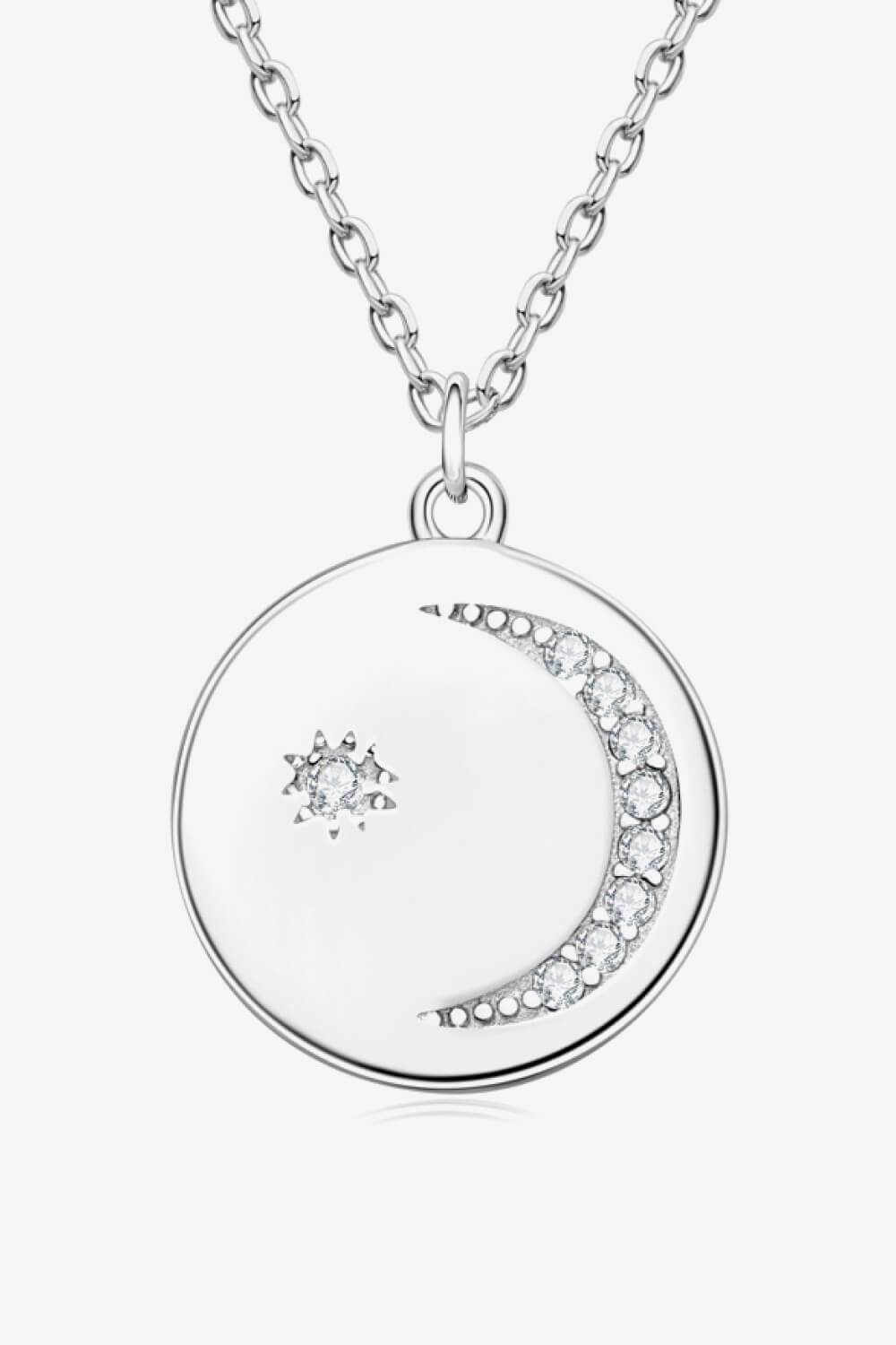 Moissanite Round Pendant Necklace - Swiss Jewellers