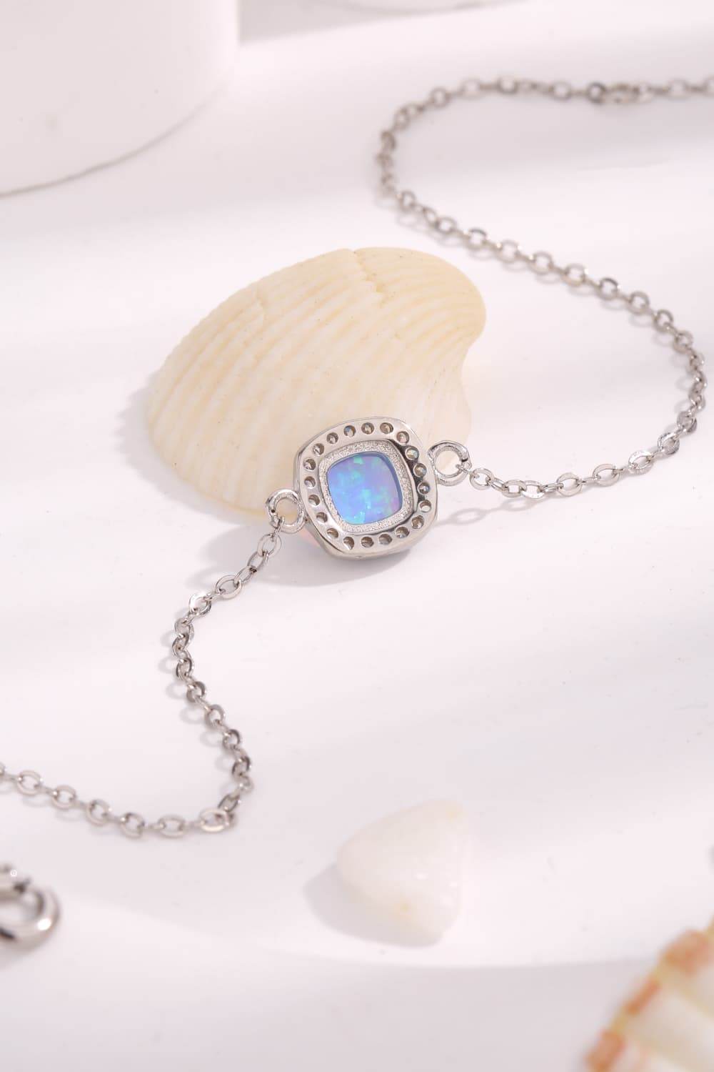 Opal Platinum-Plated Bracelet - Swiss Jewellers