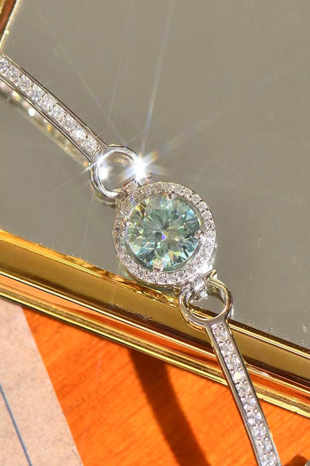 2 Carat Moissanite Platinum-Plated Bracelet - Swiss Jewellers