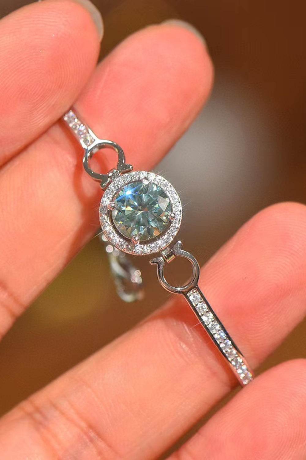 2 Carat Moissanite Platinum-Plated Bracelet - Swiss Jewellers