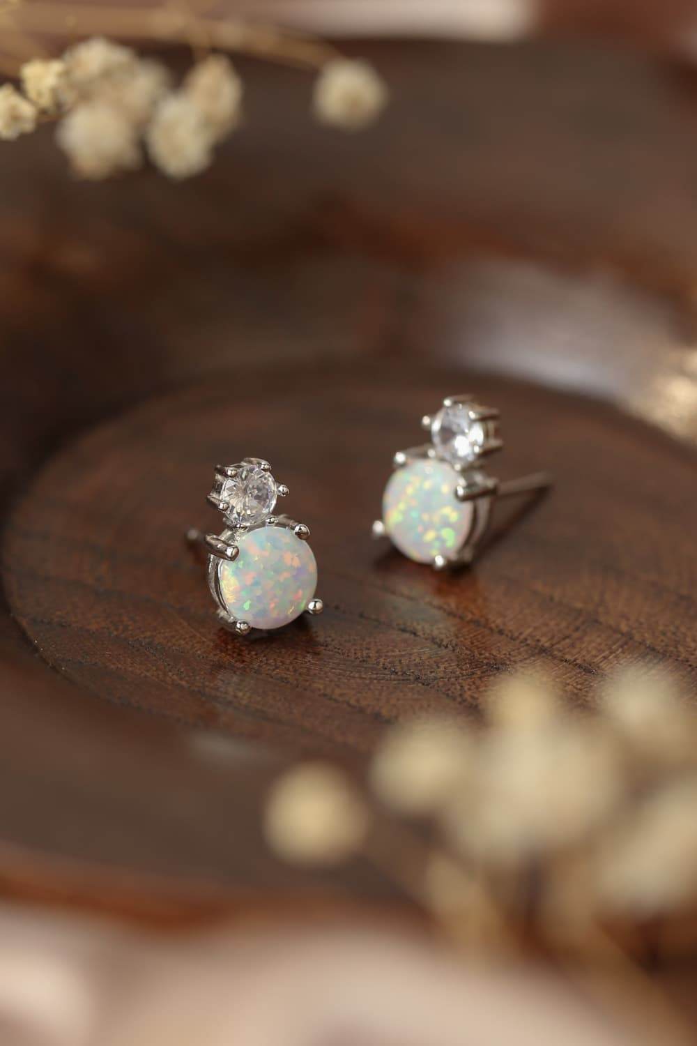 4-Prong Opal Stud Earrings - Swiss Jewellers