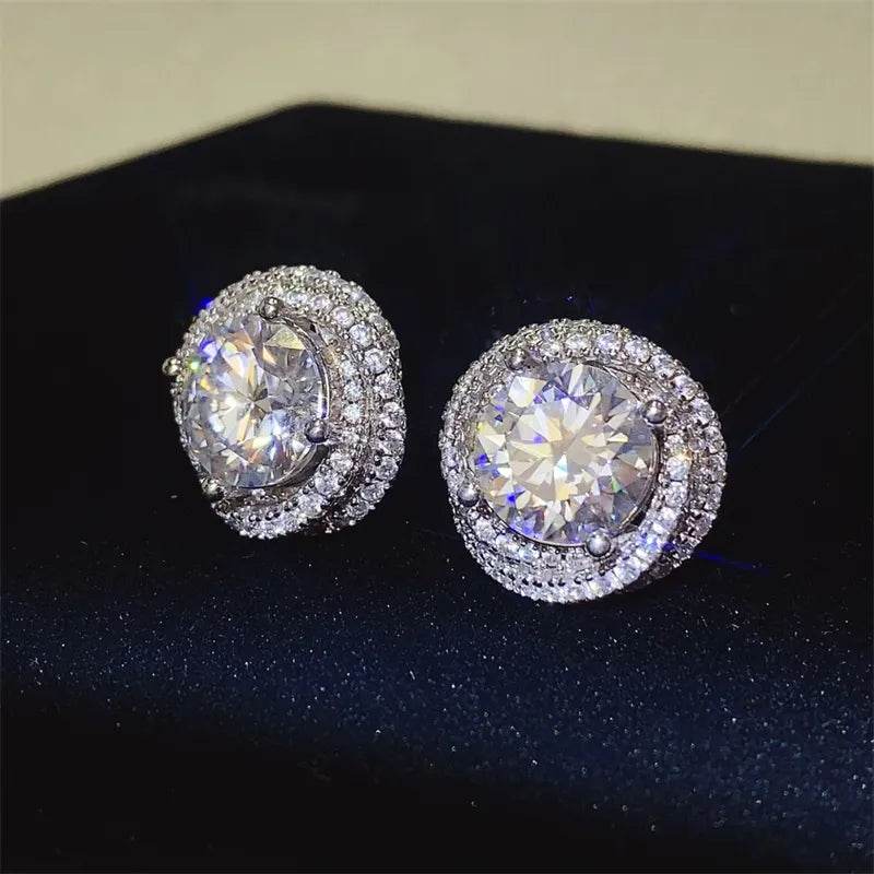 6 Carat Moissanite 925 Sterling Silver Earrings - Swiss Jewellers