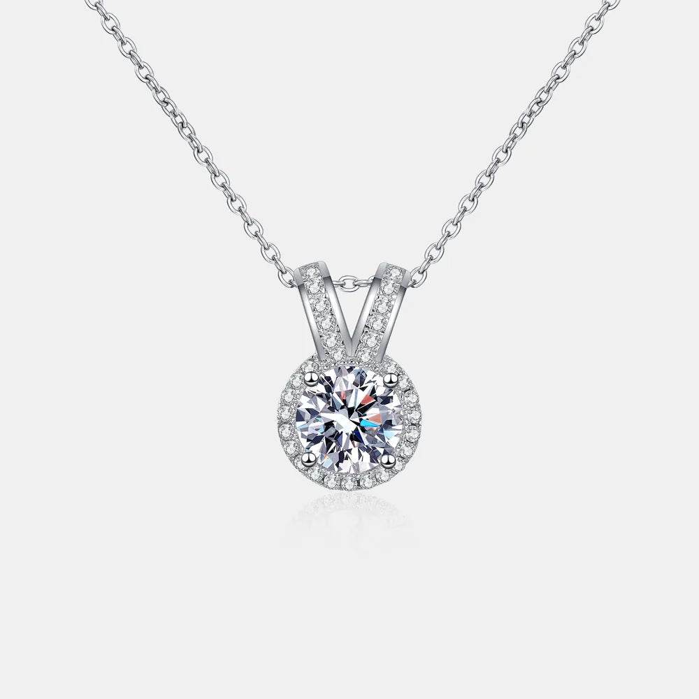 1 Carat Moissanite Rabbit Ears Shape Pendant Necklace - Swiss Jewellers