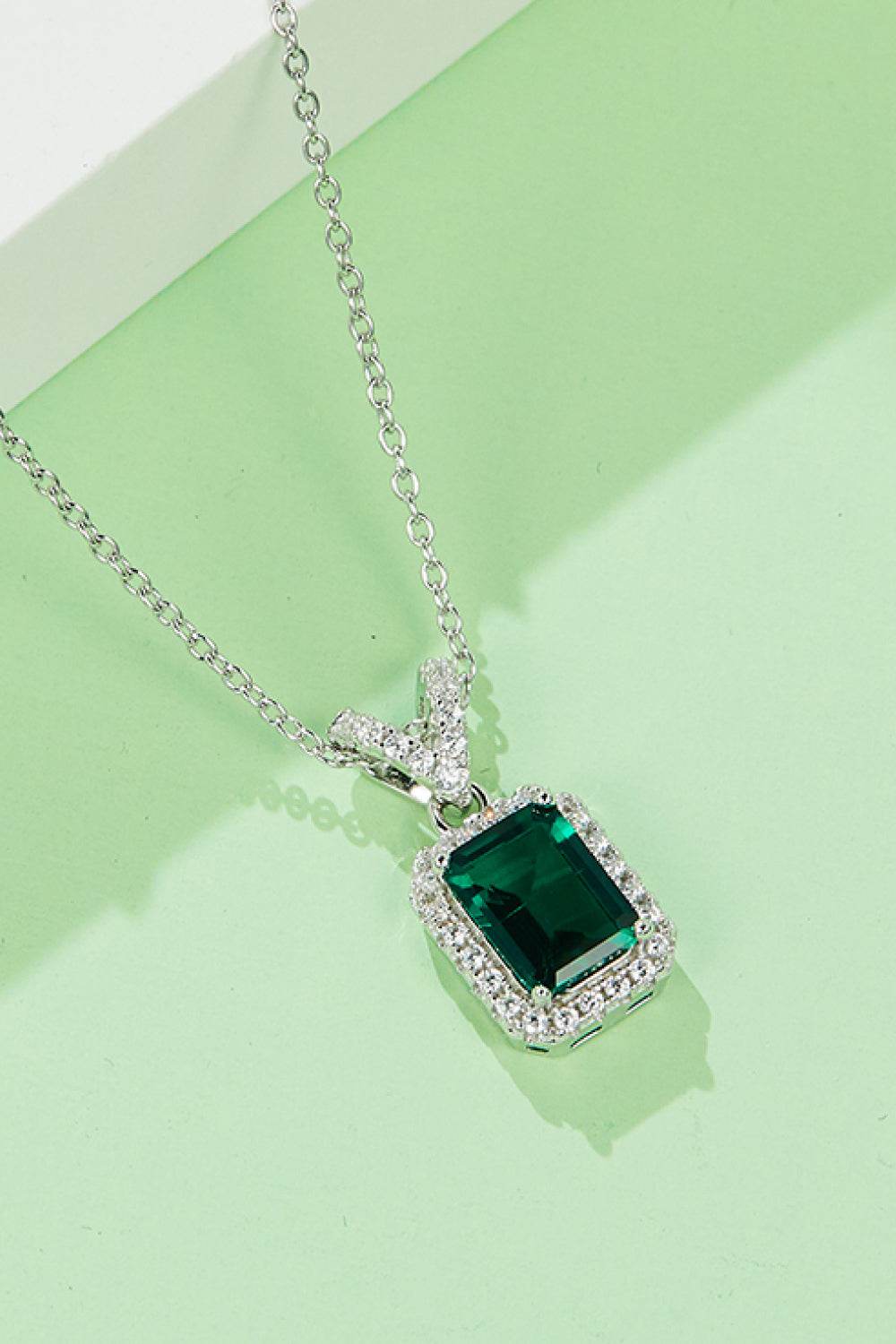 Adored 1.25 Carat Lab-Grown Emerald Pendant Necklace - Swiss Jewellers