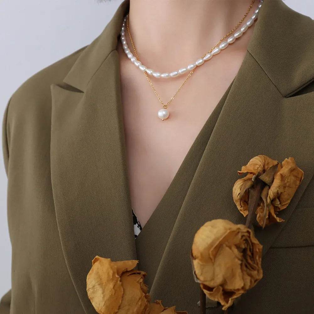 Double-Layered Freshwater Pearl Necklace - Swiss Jewellers