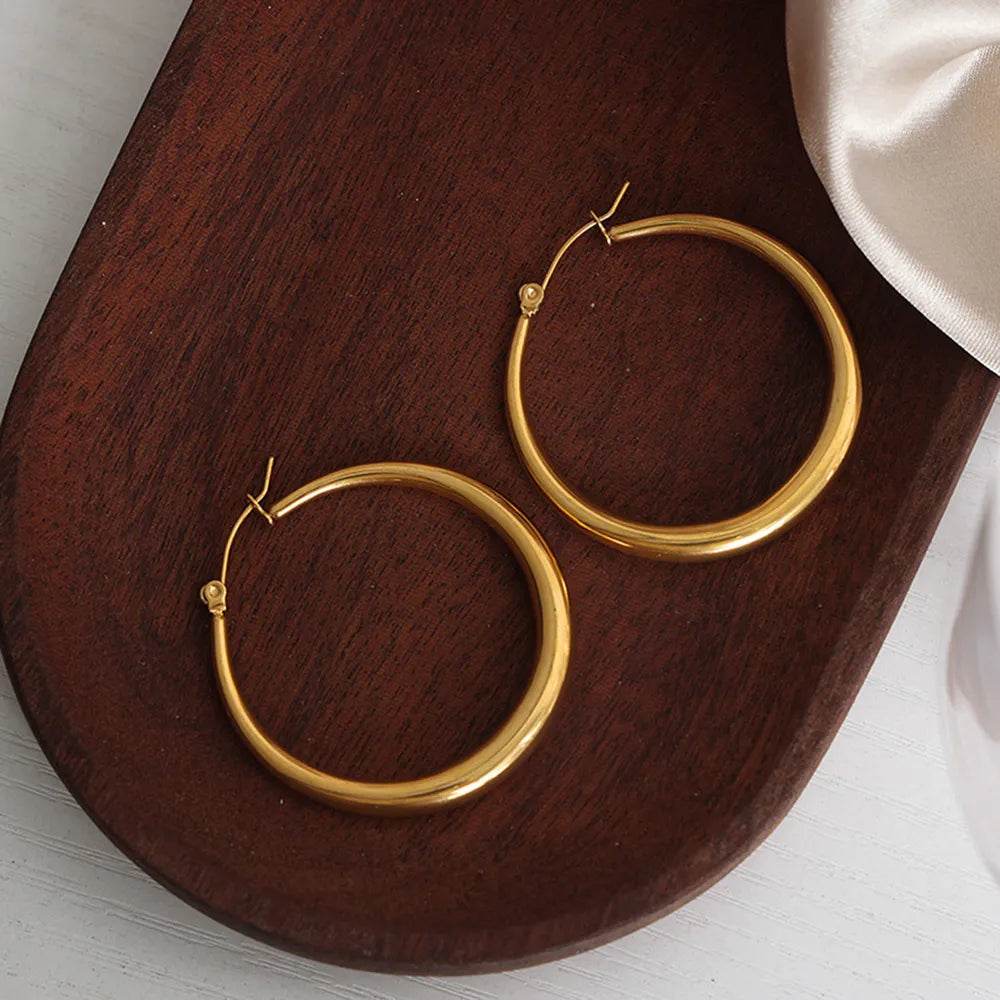 18K Gold-Plated Hoop Earrings - Swiss Jewellers