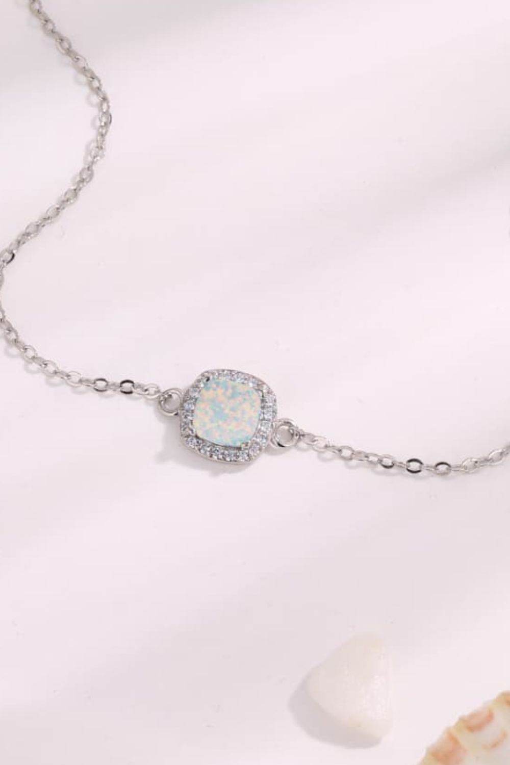 Opal Platinum-Plated Bracelet - Swiss Jewellers