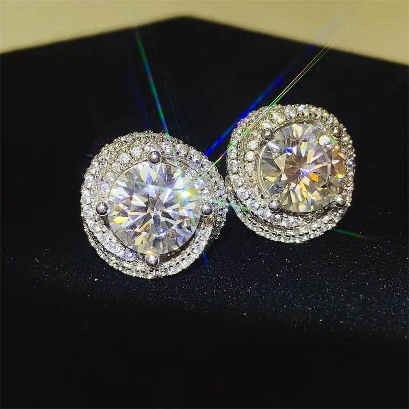 6 Carat Moissanite 925 Sterling Silver Earrings - Swiss Jewellers
