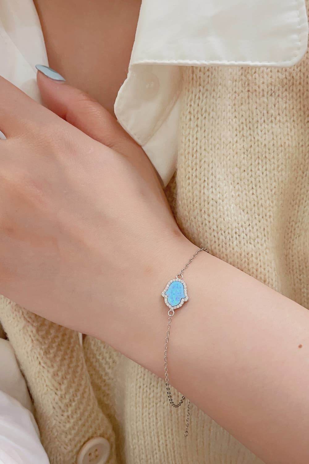 Opal 925 Sterling Silver Bracelet - Swiss Jewellers