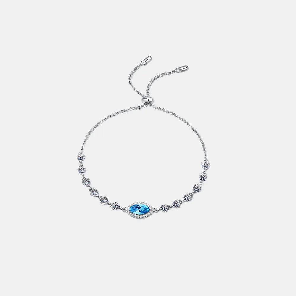 1 Carat Moissanite 925 Sterling Silver Bracelet - Swiss Jewellers