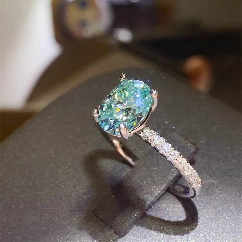 2 Carat Moissanite Zircon 925 Sterling Silver Ring - Swiss Jewellers