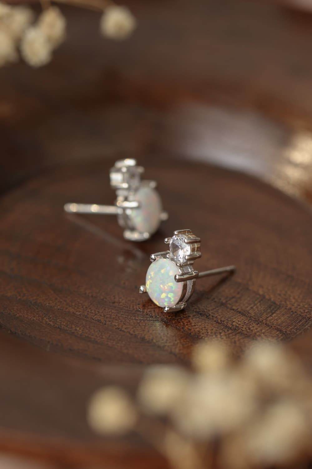 4-Prong Opal Stud Earrings - Swiss Jewellers