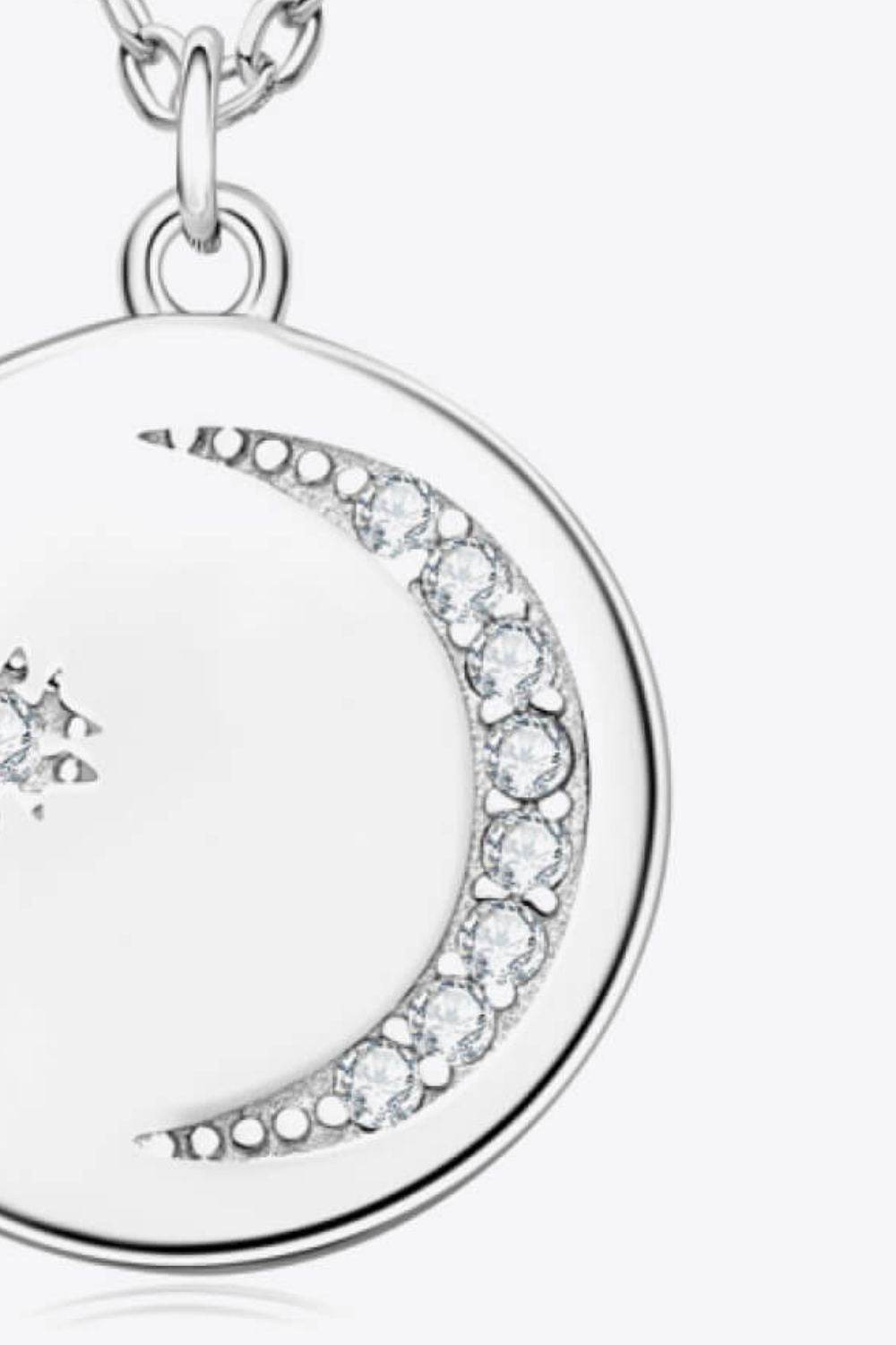 Moissanite Round Pendant Necklace - Swiss Jewellers
