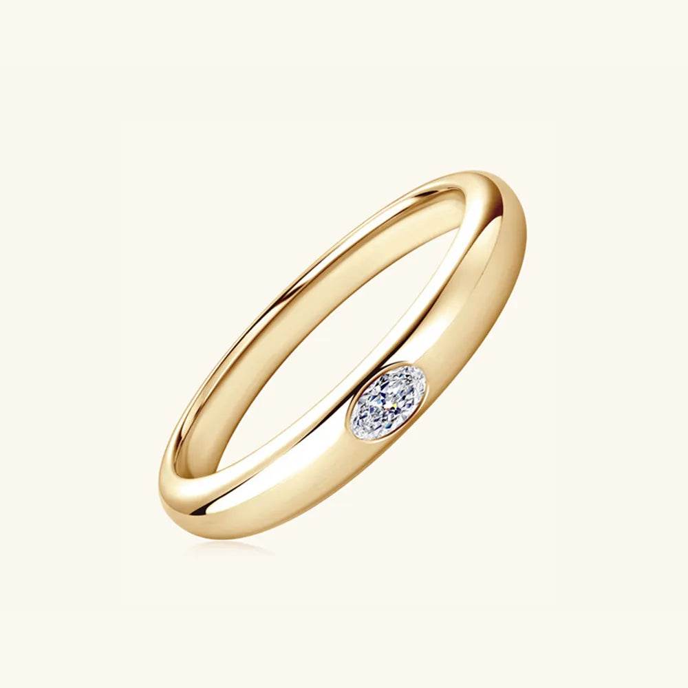 925 Sterling Silver Inlaid Moissanite Ring - Swiss Jewellers