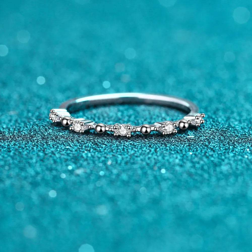 Moissanite 925 Sterling Silver Ring - Swiss Jewellers