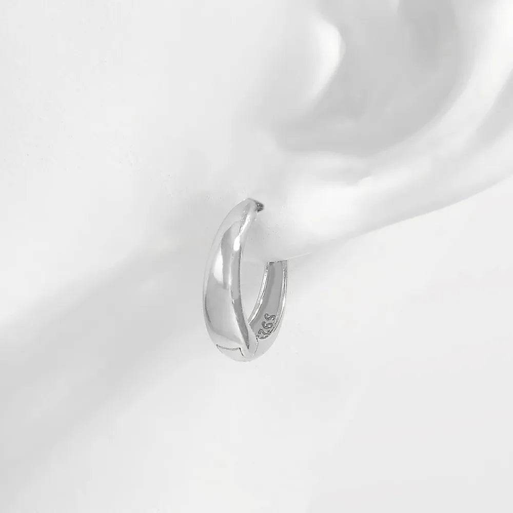 925 Sterling Silver Huggie Earrings - Swiss Jewellers