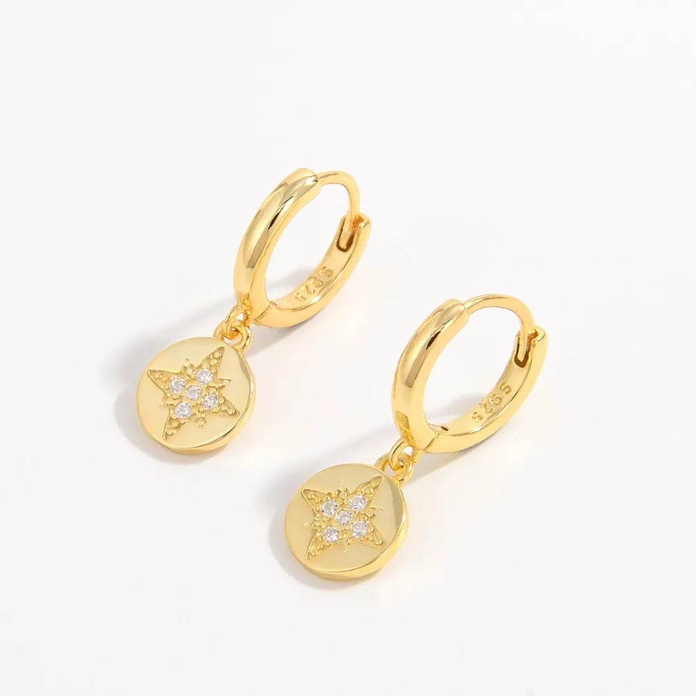 925 Sterling Silver Inlaid Zircon Earrings - Swiss Jewellers