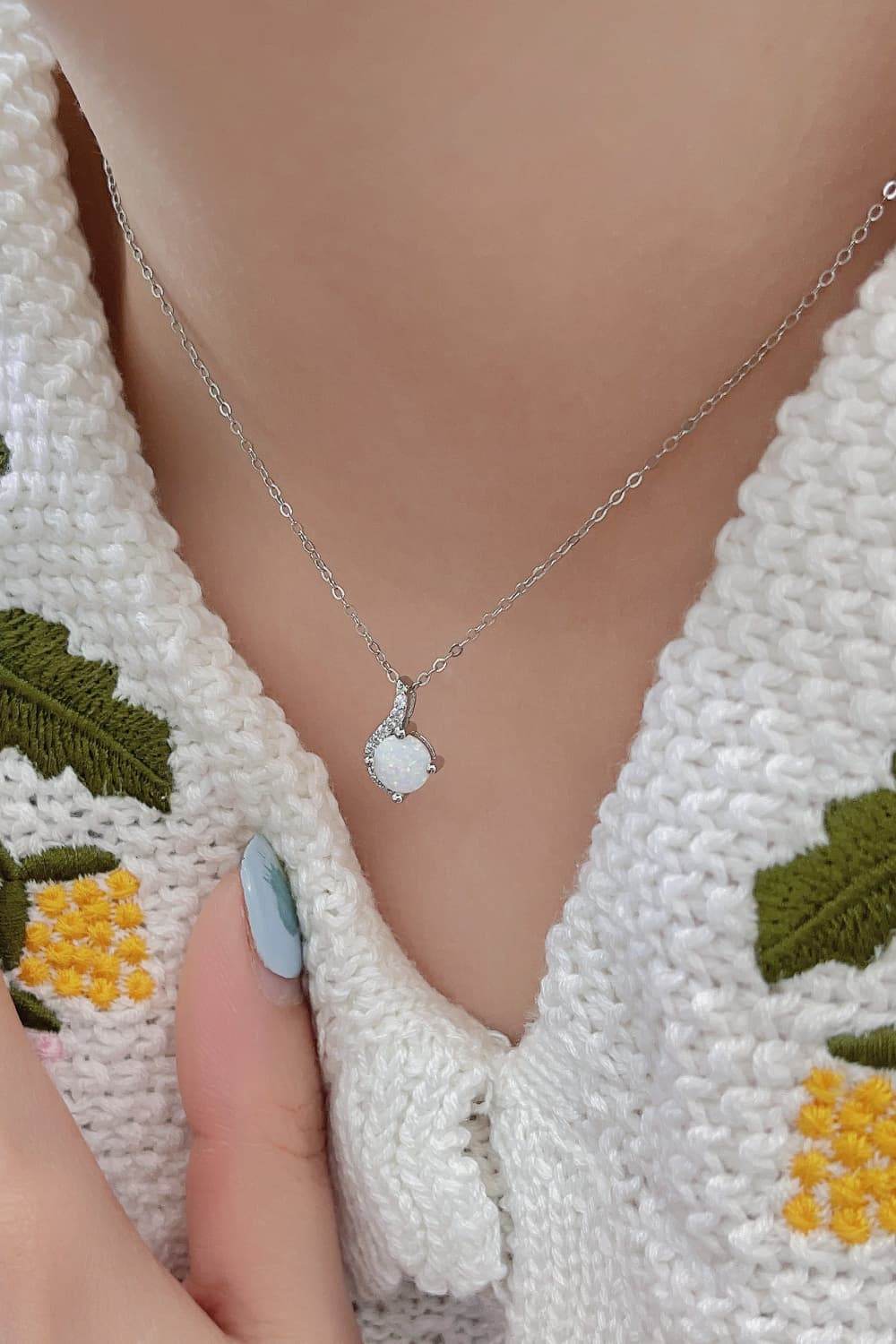 Sweet Beginnings Opal Pendant Necklace - Swiss Jewellers