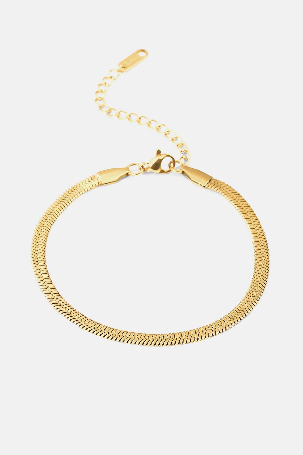 Herringbone Chain Stainless Steel Bracelet - Swiss Jewellers