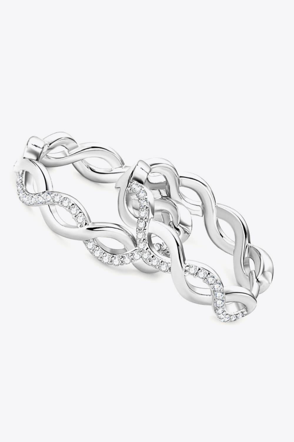 Moissanite Crisscross Hoop Earrings - Swiss Jewellers